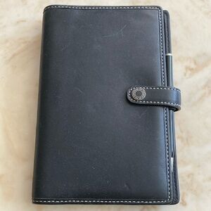 Coach leather address book with pen